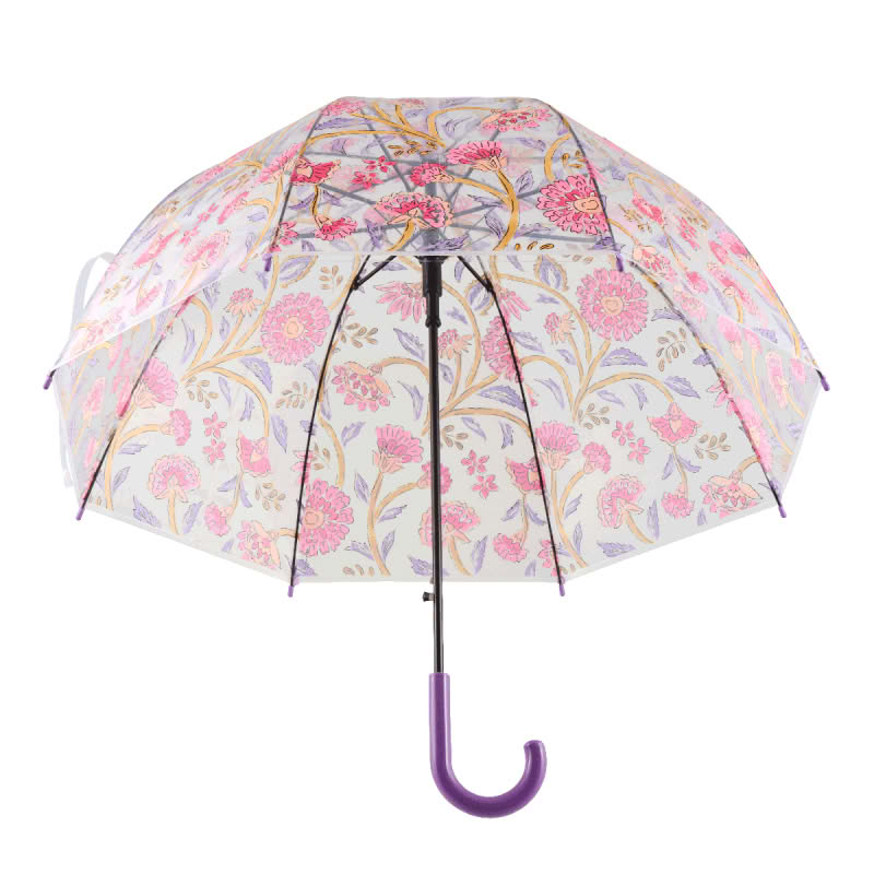 Ombrello con fiori rosa, per un'utile idea regalo donna o mamma